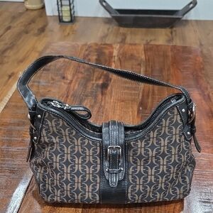 Retro Y2K Fossil Black and Brown Shoulder Bag